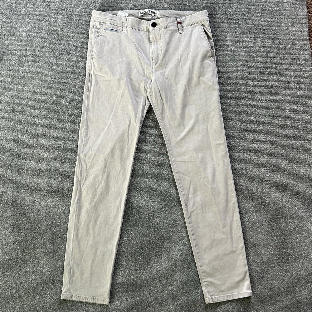 Mac Jeans Pants Mens 35x32 Gray Lennox Slim Fit Stretch Cotton Chino Casual